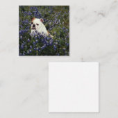 Englischer Bulldog in Texas Bluebonnets Note Card Mitteilungskarte (Vorne/Hinten)