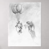 Englischer Bulldog mit Angel Poster (Vorne)