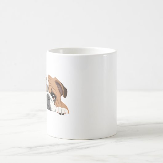 Englischer Bulldog Pinking Niedlich Adorable Funny Kaffeetasse (Mittel)