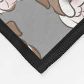 Englischer Bulldoggen-FleeceThrow, irgendeine Fleecedecke (Ecke)