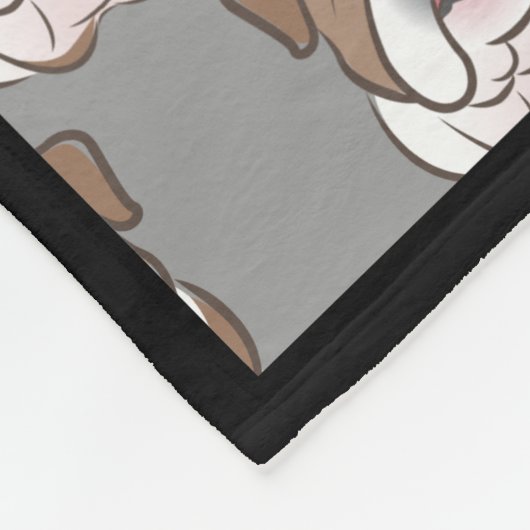 Englischer Bulldoggen-FleeceThrow, irgendeine Fleecedecke (Ecke)