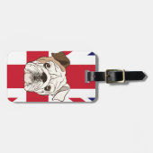 Englischer Bulldoggen-Gepäckanhänger Gepäckanhänger (Vorderseite horizontal)