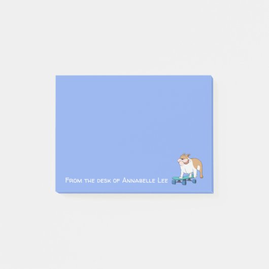 Englischer Bulldoggen-Internatsschüler Post-it Klebezettel (Vorderseite)