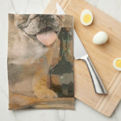 Englischer Bulldoggen-Kochs-Küchen-Druck Handtuch (Viertel Falte)