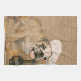 Englischer Bulldoggen-Kochs-Küchen-Druck Handtuch