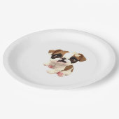 Englischer Bulldoggen-Pappteller Pappteller (Schrägansicht)