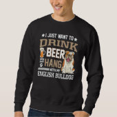 Englischer Bulldoggen-Vater Britischer Hund Bie Sweatshirt (Vorderseite)