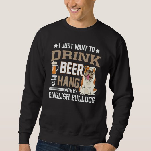 Englischer Bulldoggen-Vater   Britischer Hund  Bie Sweatshirt (Vorderseite)