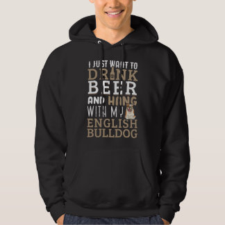Englischer Bulldoggen-Vater T Lustiger britischer  Hoodie