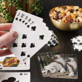 Englischer Bulldoggen-Welpe Spielkarten (In Situ)