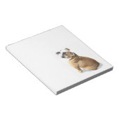 Englischer Bullenhund Welpe mit Herzdesign CUSTOMI Notizblock (angewinkelt)
