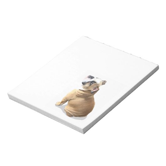 Englischer Bullenhund Welpe mit Herzdesign CUSTOMI Notizblock (Rotiert)