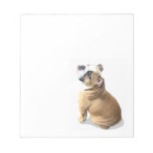 Englischer Bullenhund Welpe mit Herzdesign CUSTOMI Notizblock (Vorderseite)