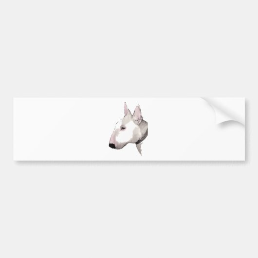 Englischer Bullterrier Autoaufkleber (Vorne)