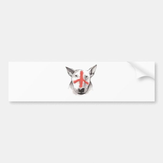 Englischer Bullterrier England Autoaufkleber (Vorne)