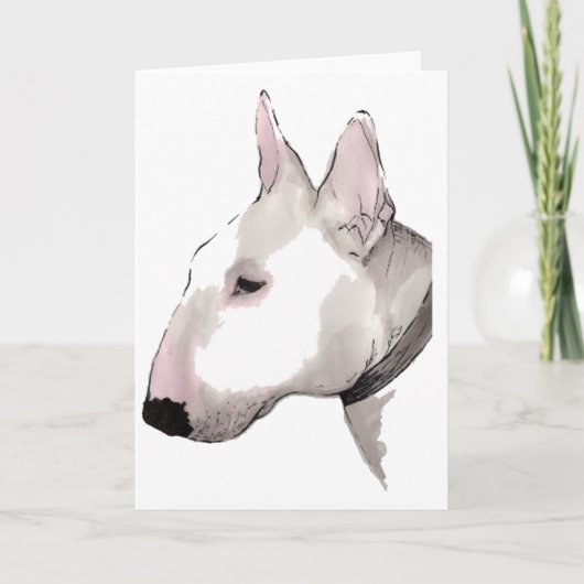 Englischer Bullterrier Karte (Vorderseite)