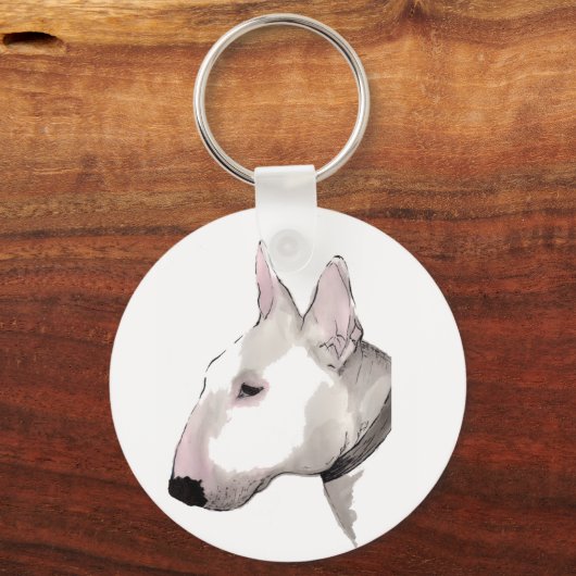 englischer Bullterring Schlüsselanhänger (Vorderseite)