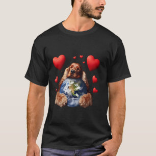 Englischer Cocker Spaniel Hund Erdtag Umarmen Lieb T-Shirt