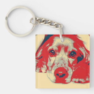 Englischer Cocker spaniel, Hund, Welpe Schlüsselanhänger