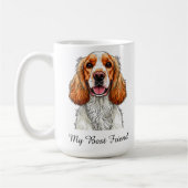 Englischer Cocker Spaniel Hundeporträt Kaffeetasse (Links)