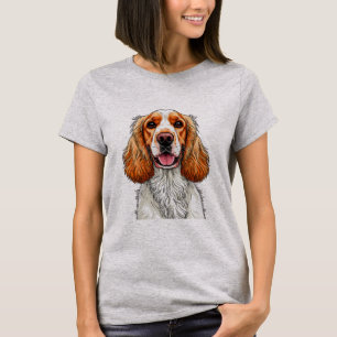 Englischer Cocker Spaniel Hundeporträt T-Shirt