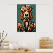 Englischer Cocker Spaniel im Anzug Poster, Cocker Poster (Küche)