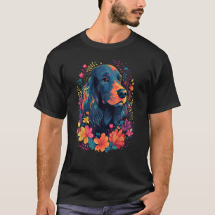 Englischer Cocker Spaniel im Garten Frühlingsblume T-Shirt