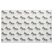 Englischer Cocker Spaniel in Schwarz-Weiß-Muster Stoff (Fat Quarter (45,7 x 55,9 cm))