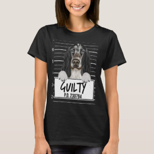 Englischer Cocker Spaniel Mugshot Schuldiger Hund T-Shirt