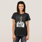 Englischer Cocker Spaniel Mugshot Schuldiger Hund T-Shirt (Vorne ganz)