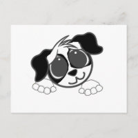 englischer Cocker spaniel Schwarz-Weiß-Pechkarren