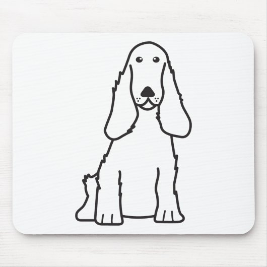 Englischer Cockerspaniel-HundeCartoon Mousepad (Vorne)