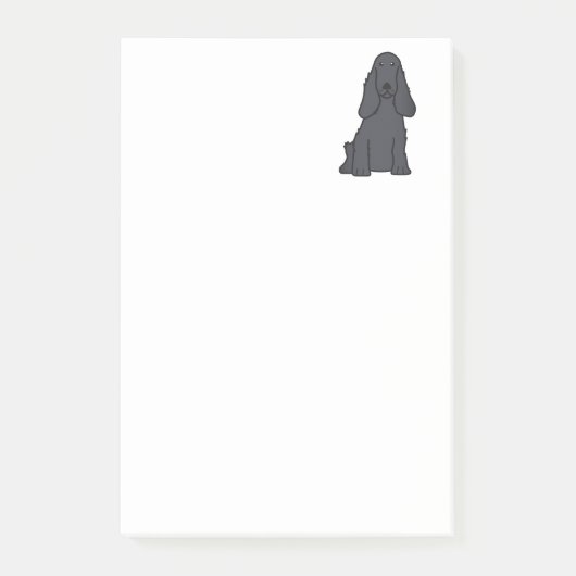 Englischer Cockerspaniel-HundeCartoon Post-it Klebezettel (Vorderseite)