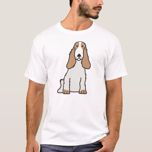Englischer Cockerspaniel-HundeCartoon T-Shirt (Vorderseite)