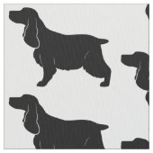 Englischer Cockerspaniel in der Silhouette Stoff (Nahaufnahme)