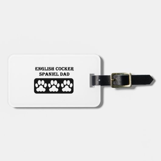 Englischer Cockerspaniel-Vater Gepäckanhänger (Vorderseite horizontal)