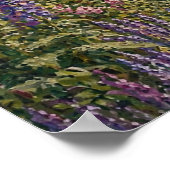 Englischer Cottagegarten Romantische Blumen Poster (Ecke)