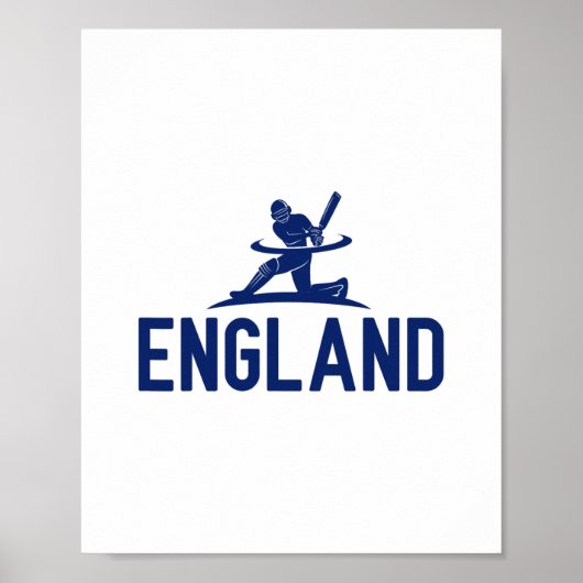 Englischer Cricket-Fan. Männer  Poster (Vorne)
