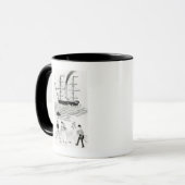 Englischer Dampfer an Bezirk, 1840 Tasse (Vorderseite Links)