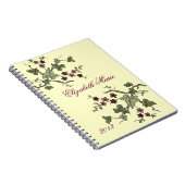 Englischer Efeu u. lila Blume-Name Notizblock (Rechte Seite)