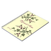 Englischer Efeu u. lila Blume-Name Notizblock (Linke Seite)