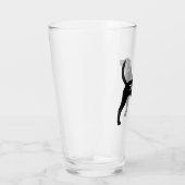 Englischer Foxhound-HundeSilhouette personalisiert Glas (Rechts)