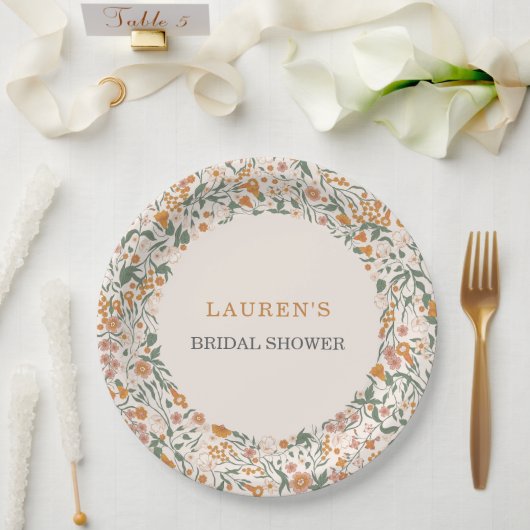 Englischer Garten Brautparty Pappteller (Hochzeit)