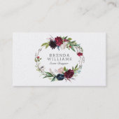 Englischer Garten bunt Blume Kranz Geschäft kann Visitenkarte (Vorderseite)