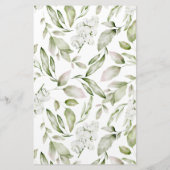 Englischer Garten elegantes Monogramm-Schreibpapie Briefpapier (Rückseite)