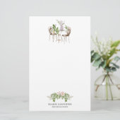 Englischer Garten elegantes Monogramm-Schreibpapie Briefpapier (Stehend Vorderseite)