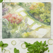 Englischer Garten Geschirrtuch (Gefaltet)