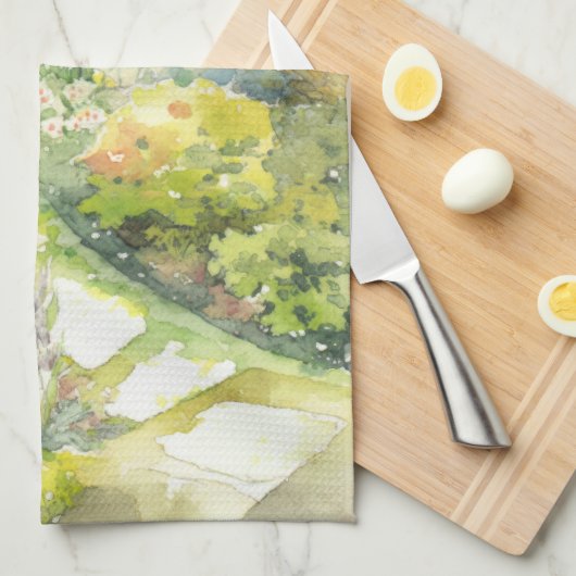 Englischer Garten Geschirrtuch (Viertel Falte)