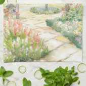 Englischer Garten Geschirrtuch (Gefaltet)