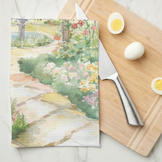 Englischer Garten Geschirrtuch (Viertel Falte)